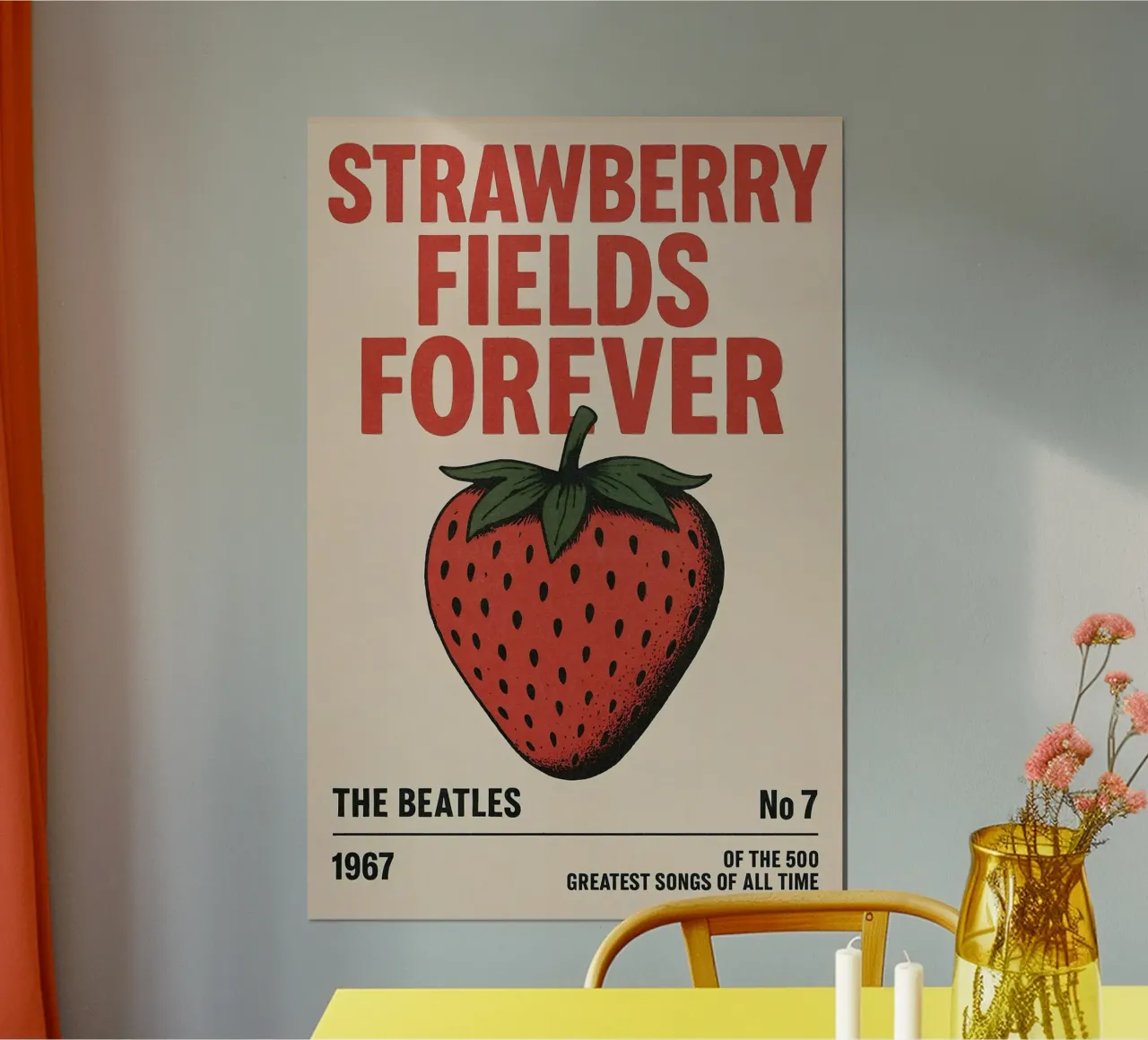 Strawberry Fields Forever – Beatles Poster poster da Studio Mooodz