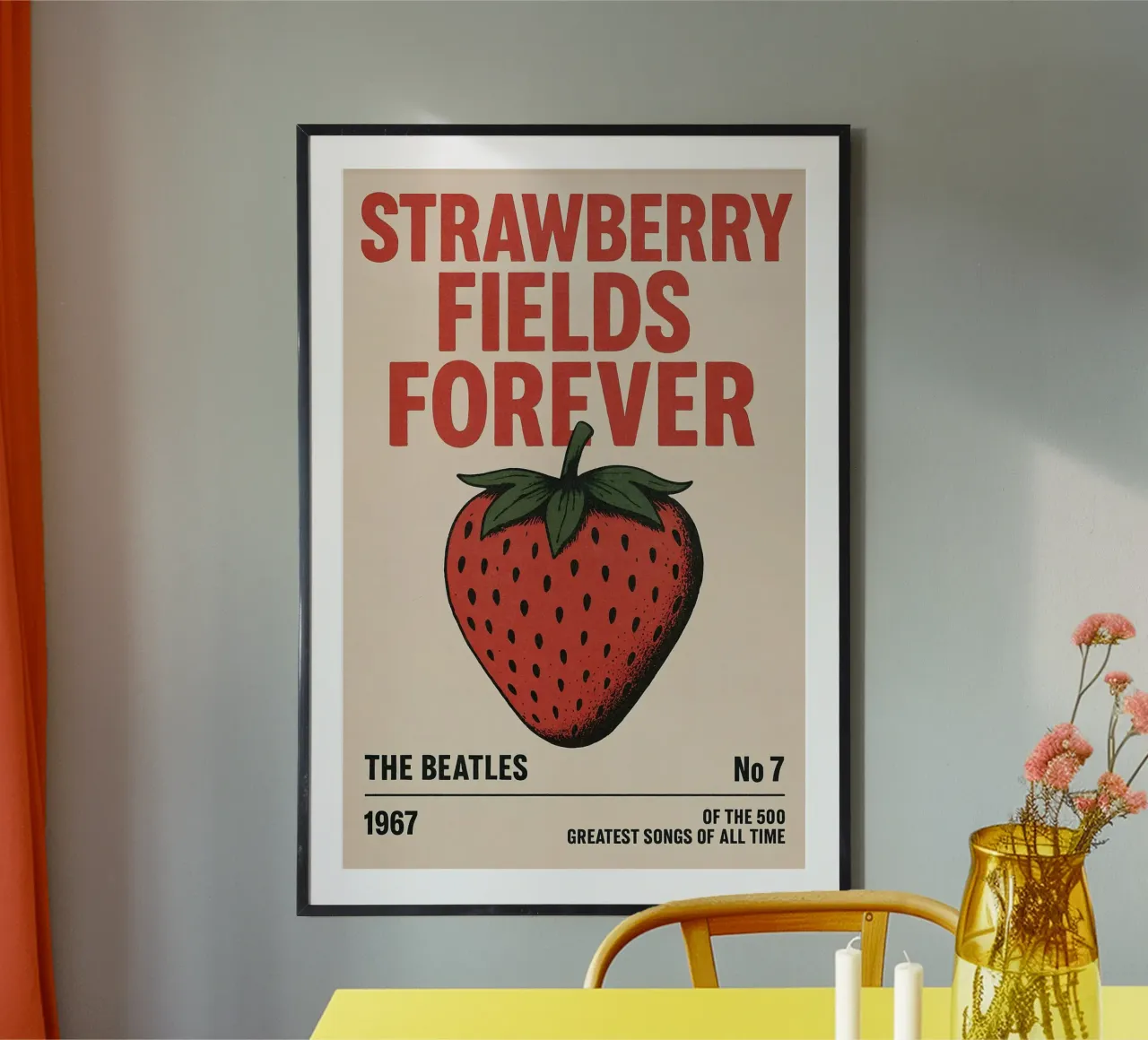 Strawberry Fields Forever – Beatles Poster poster da Studio Mooodz