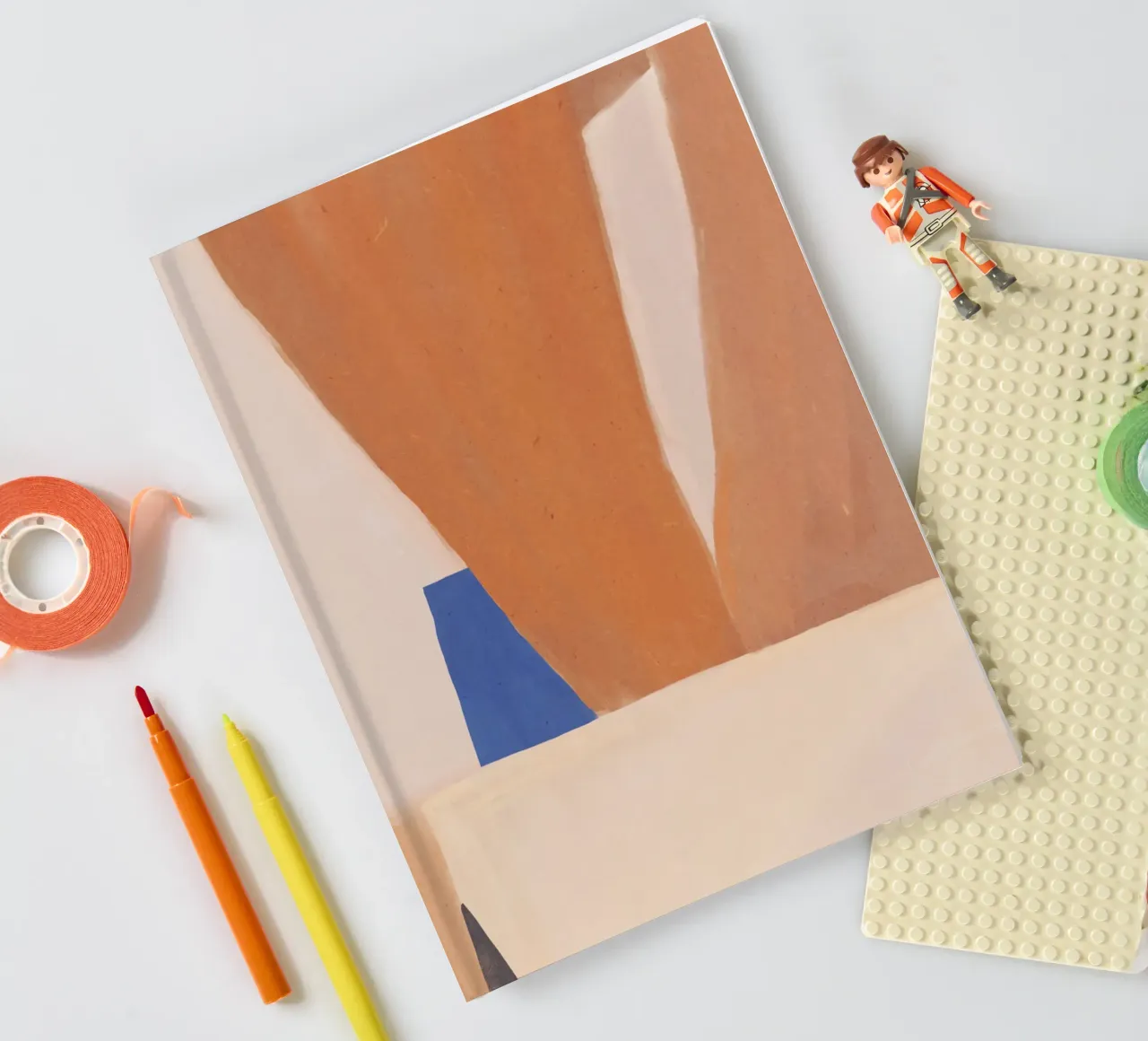 Abstract color block notebook by Little Dean