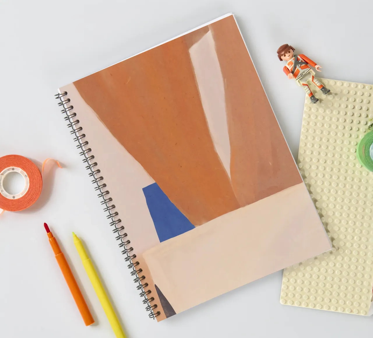 Abstract color block spiral notebook by Little Dean