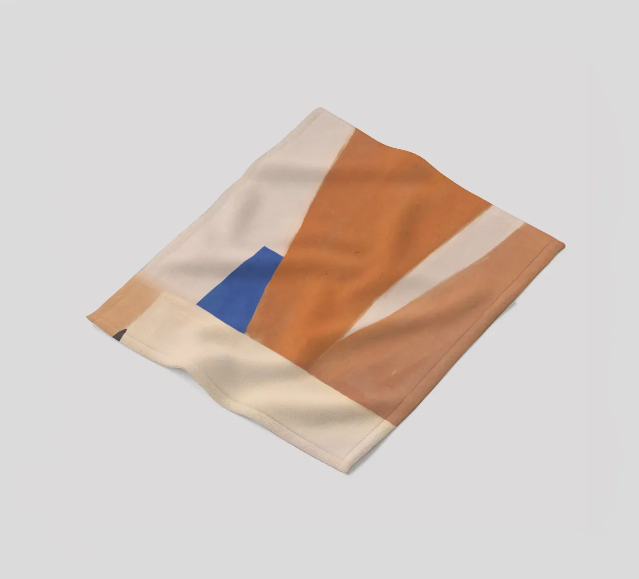 Abstract color block fleece blanket by Little Dean