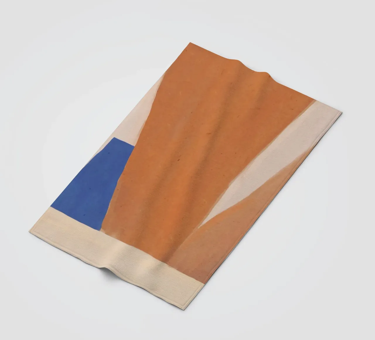Abstract color block fleece blanket by Little Dean