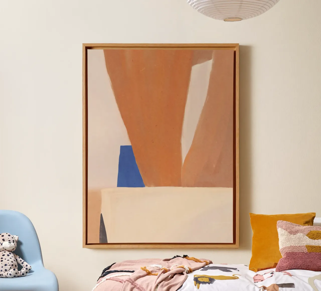 Abstract color block canvas by Little Dean