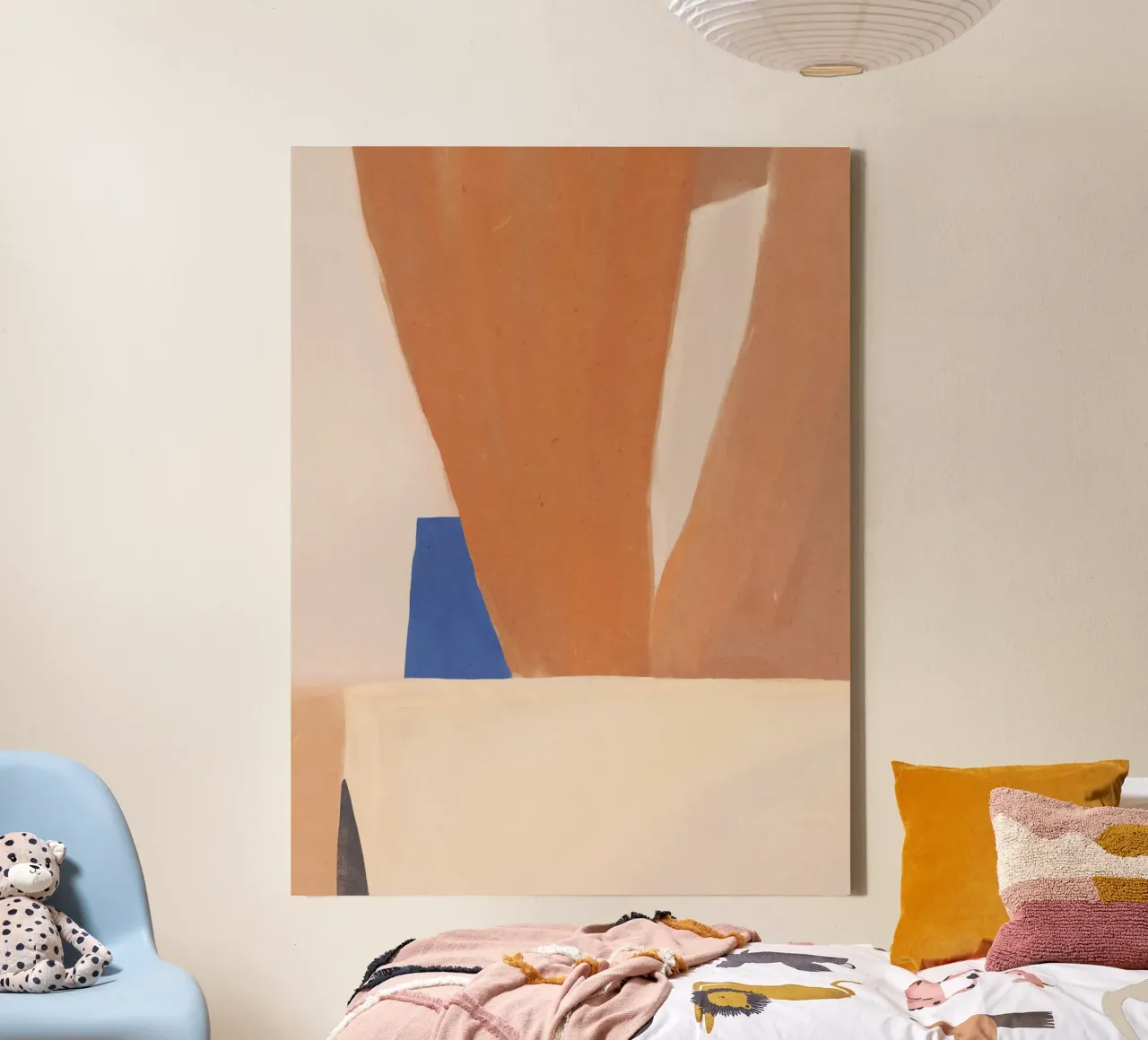 Abstract color block canvas by Little Dean