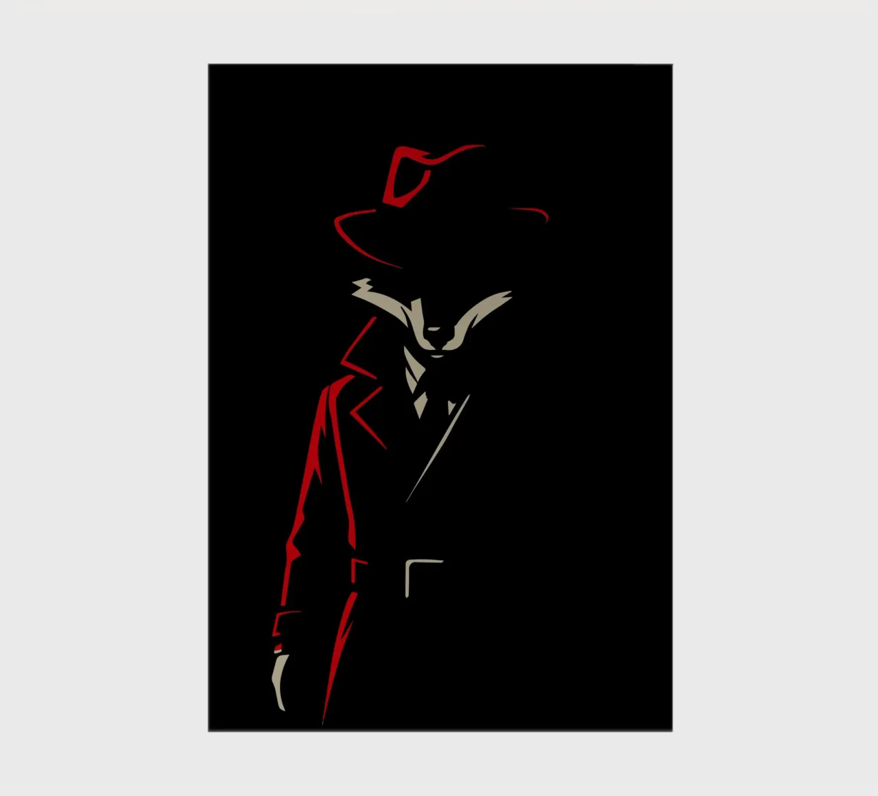 Fox in trench coat with red hat - Stylised motif notebook by nanosh