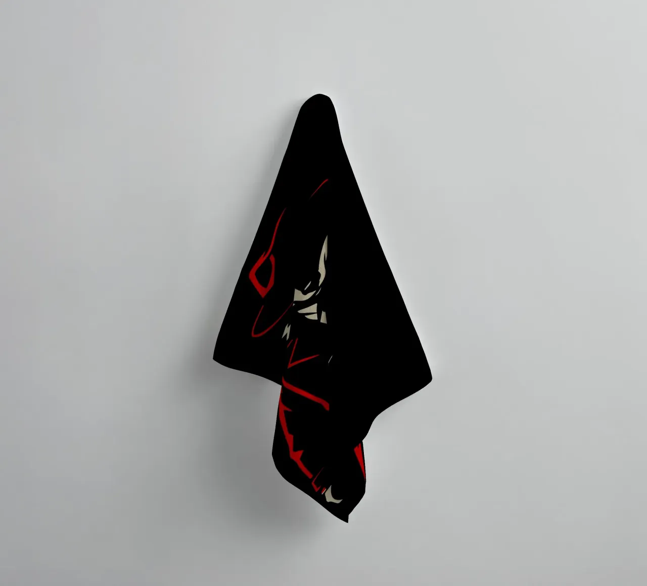 Fox in trench coat with red hat - Stylised motif towel by nanosh