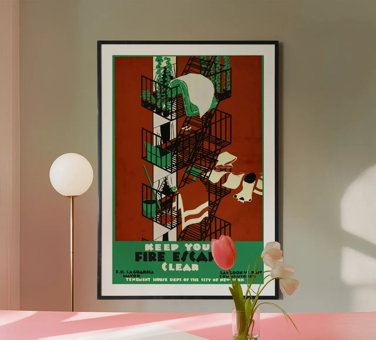 scale antincendio poster con telaio in plastica da Aaronshop