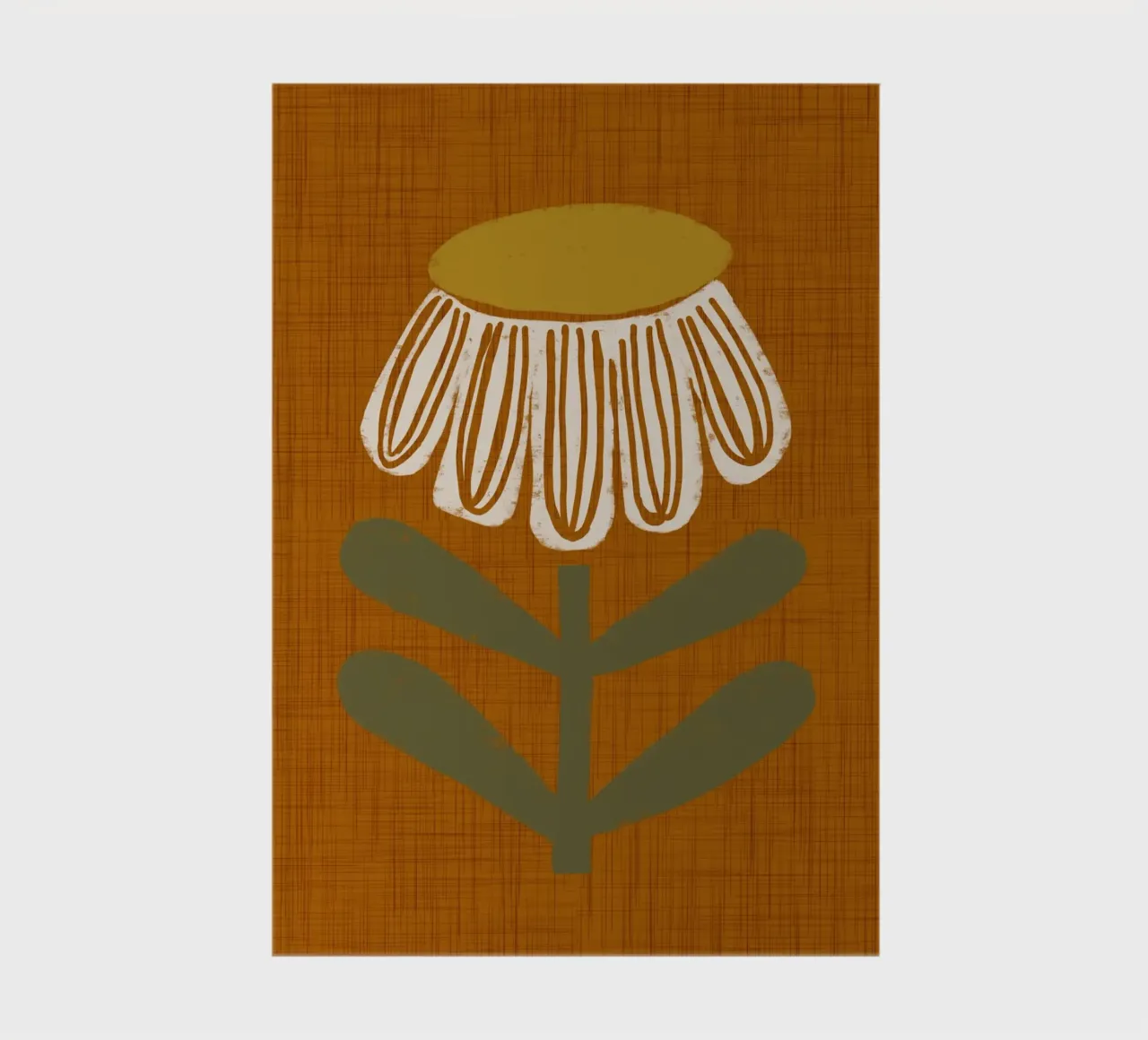 Retro Chamomile Flower on Rust notebook by susanacosta