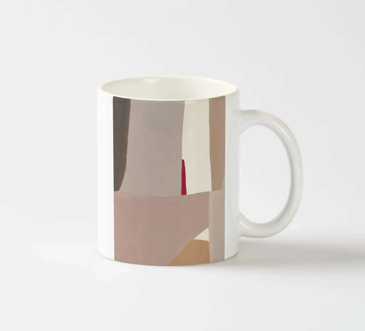 Abstract color block 02 ceramic mug by Little Dean