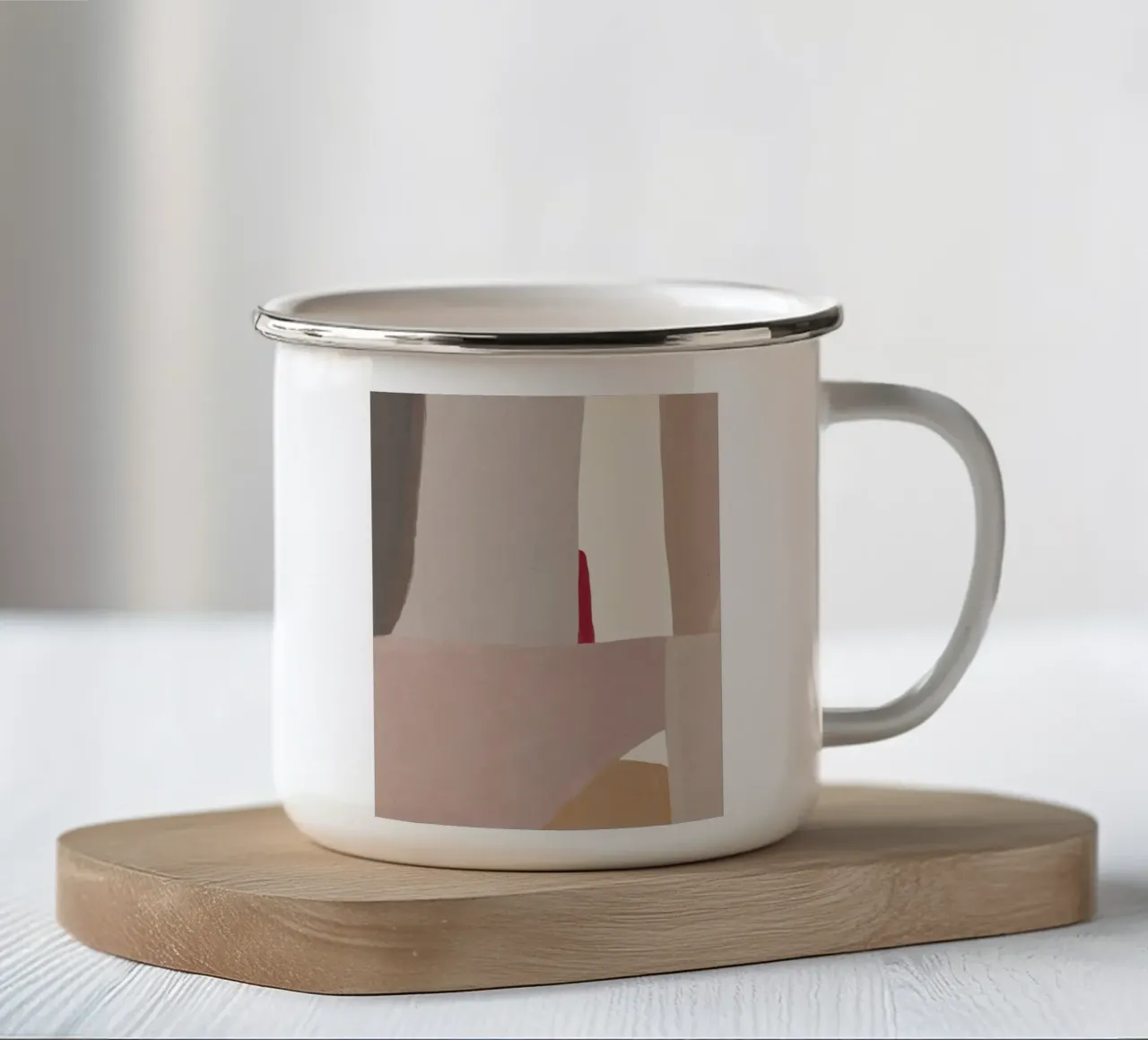 Abstract color block 02 enamel mug by Little Dean