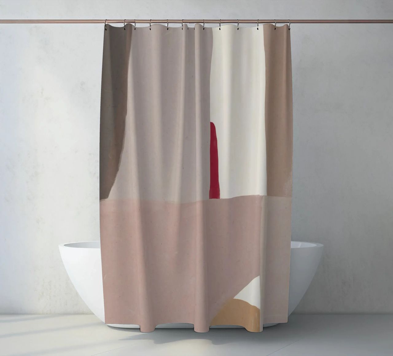 Blocco colore astratto 02 tenda da doccia da Little Dean
