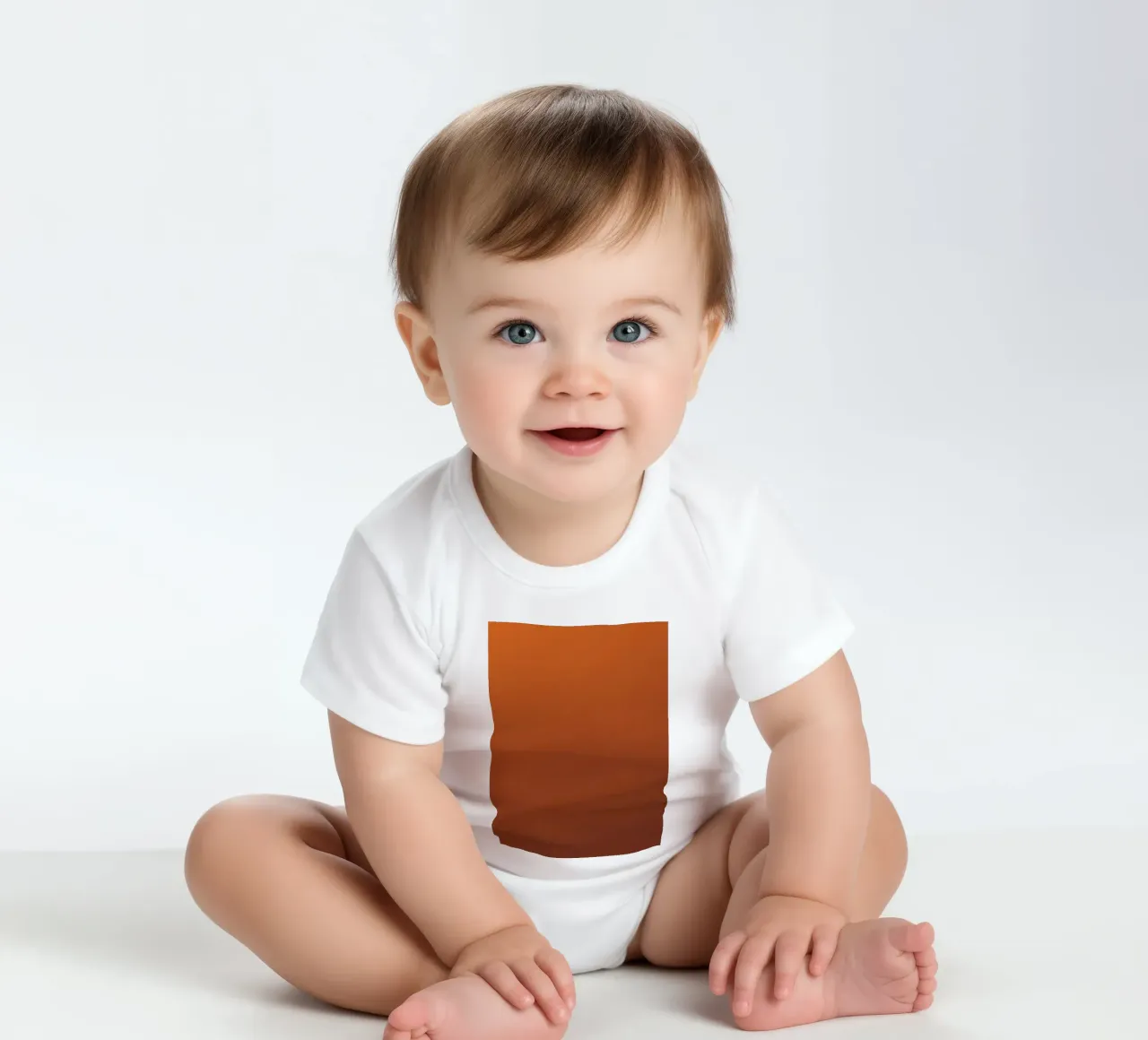 Sfondo astratto arancione scuro e caldo body neonato maniche corte da DesignDoodle