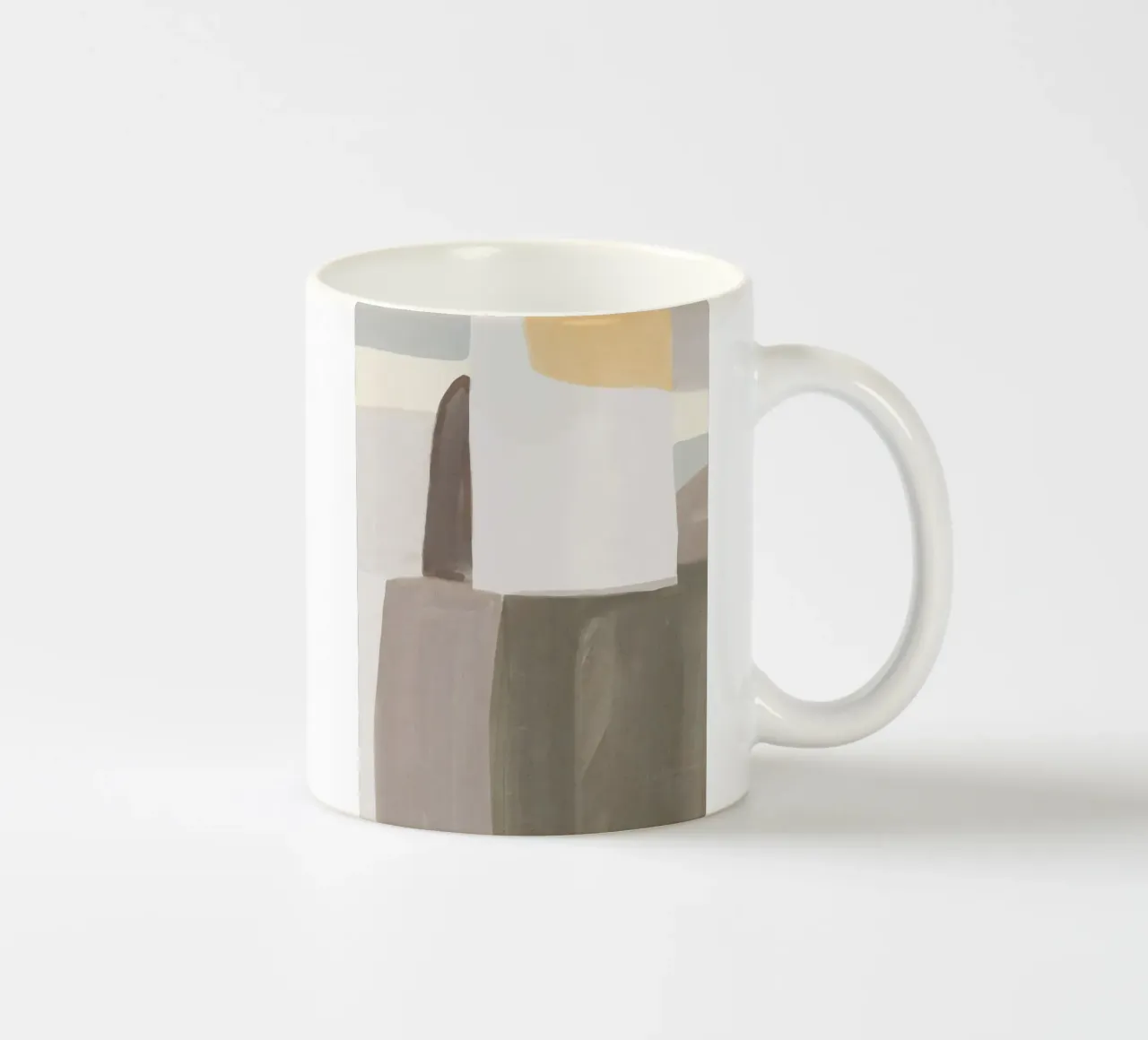 Abstract color block 03 ceramic mug by Little Dean