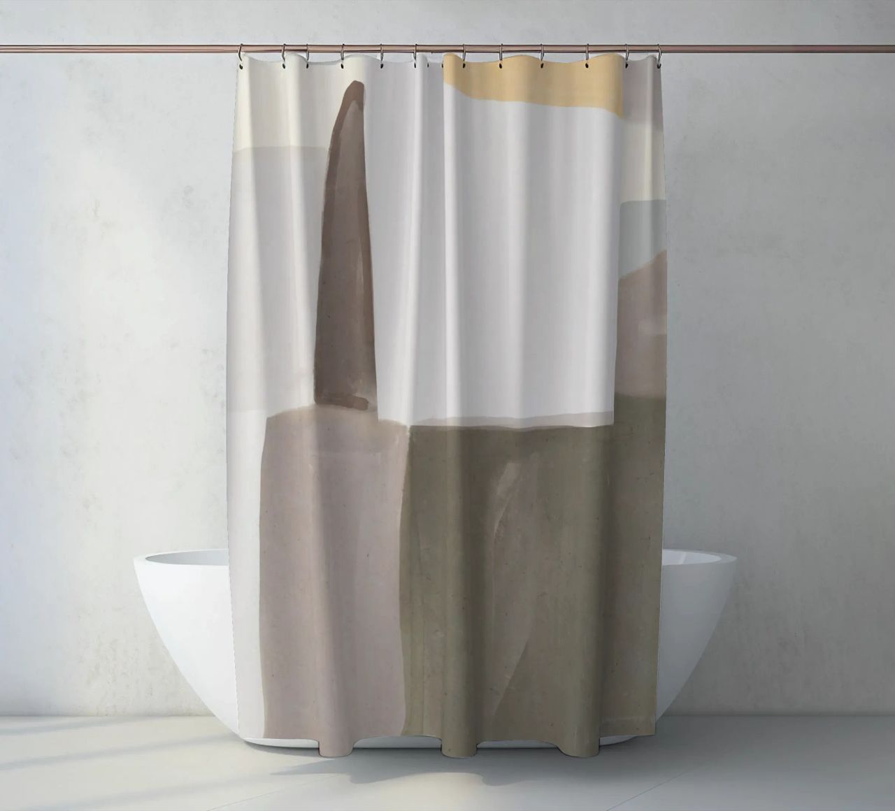 Blocco di colore astratto 03 tenda da doccia da Little Dean