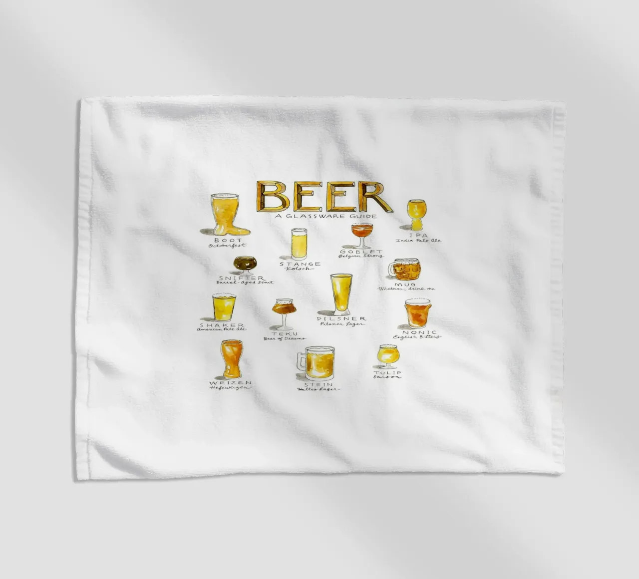 birra una guida ai bicchieri telo mare da Danielshop