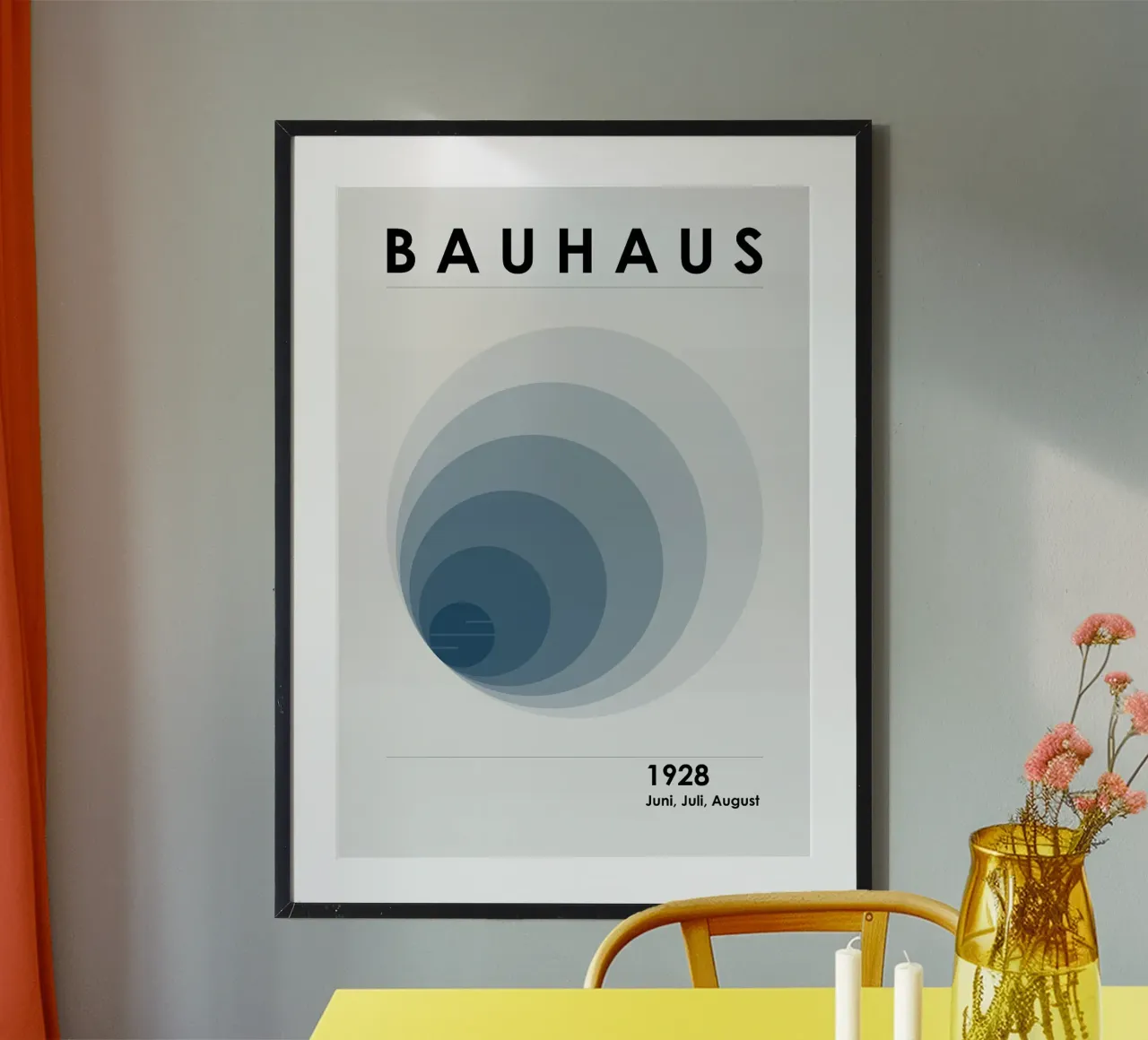 Poster Bauhaus 1928 poster con telaio in plastica da Charles A Boudreau