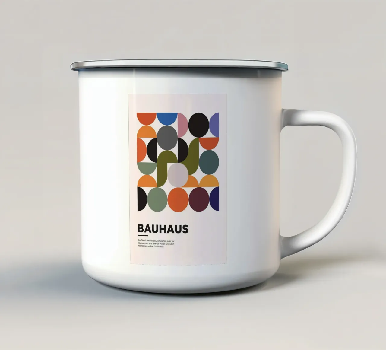 COMP CIRCOLARE BAUHAUS tazza in smalto da Charles A Boudreau