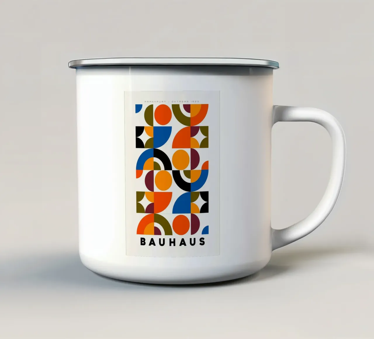 Bauhaus Comp BORG tazza in smalto da Charles A Boudreau