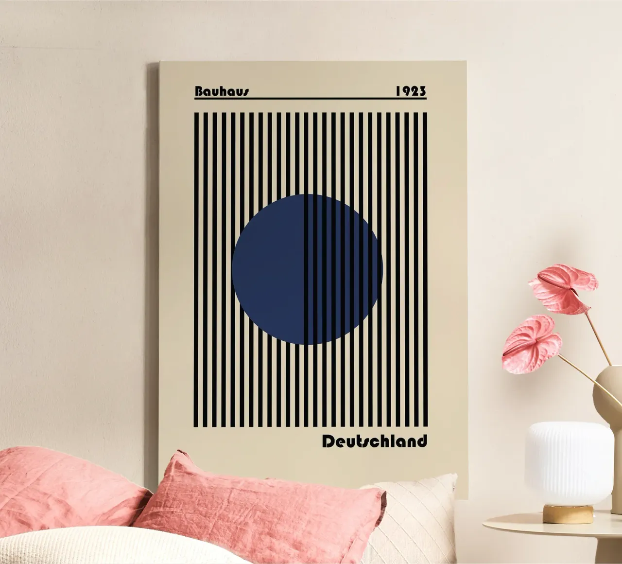Lámina Geométrica Bauhaus lienzo con Marco flotante de Dale Edward YoungJr