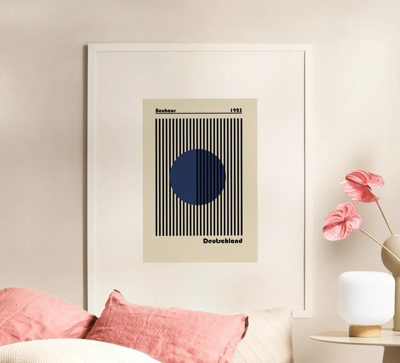 Stampa d'arte geometrica Bauhaus poster con telaio in alluminio da Dale Edward YoungJr