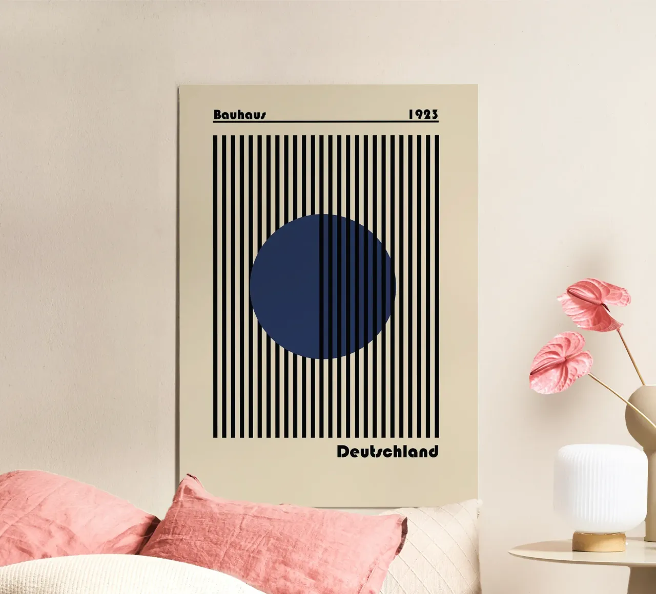 Stampa d'arte geometrica Bauhaus poster con telaio in alluminio da Dale Edward YoungJr