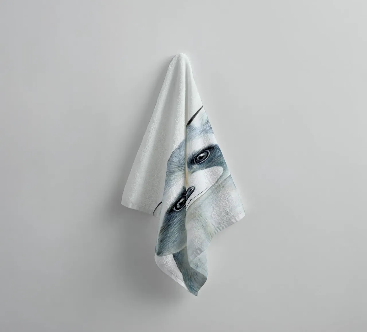 Ronnie The Racoon towel by Little Flourishes