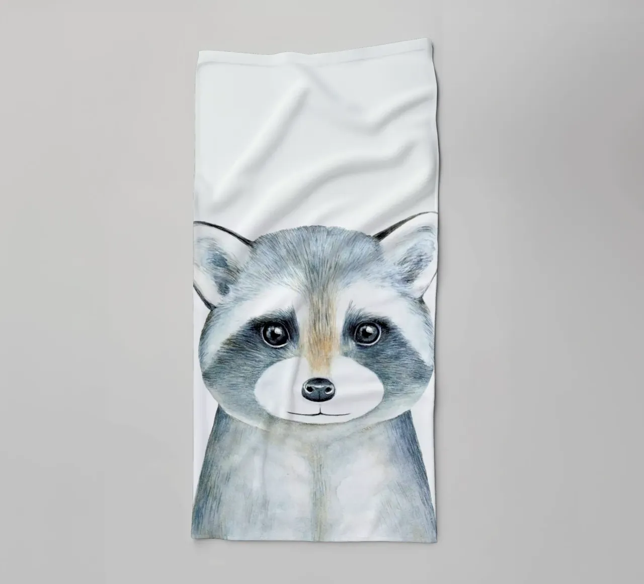 Ronnie The Racoon towel by Little Flourishes