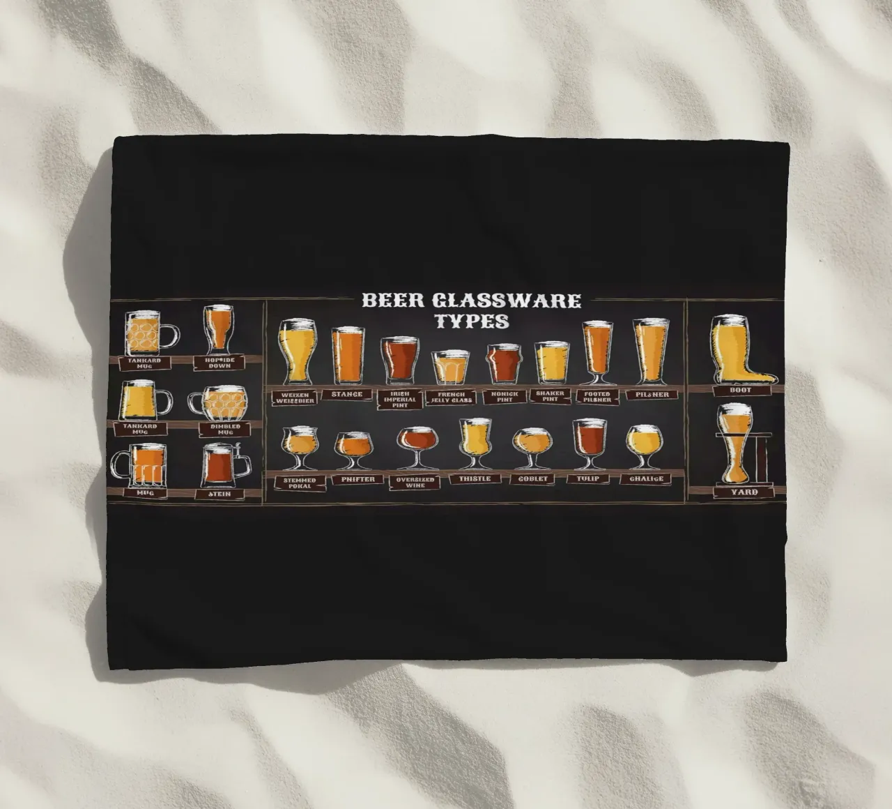beer glassware types beach towel by Danielshop