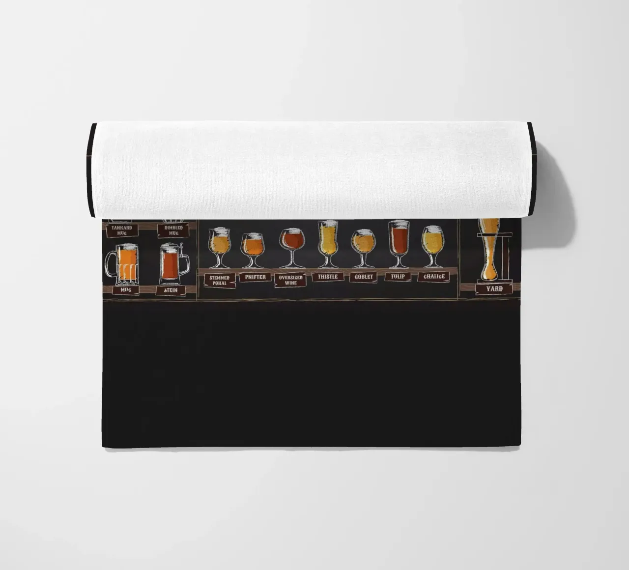 beer glassware types beach towel by Danielshop