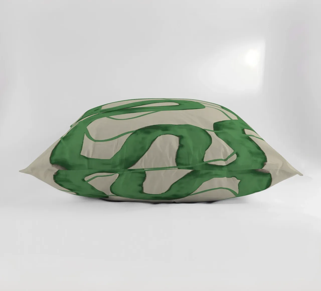 Linea verde astratta in grassetto cuscino da Little Dean