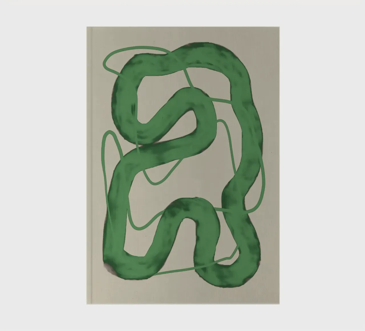 Bold green line abstract notebook by Little Dean