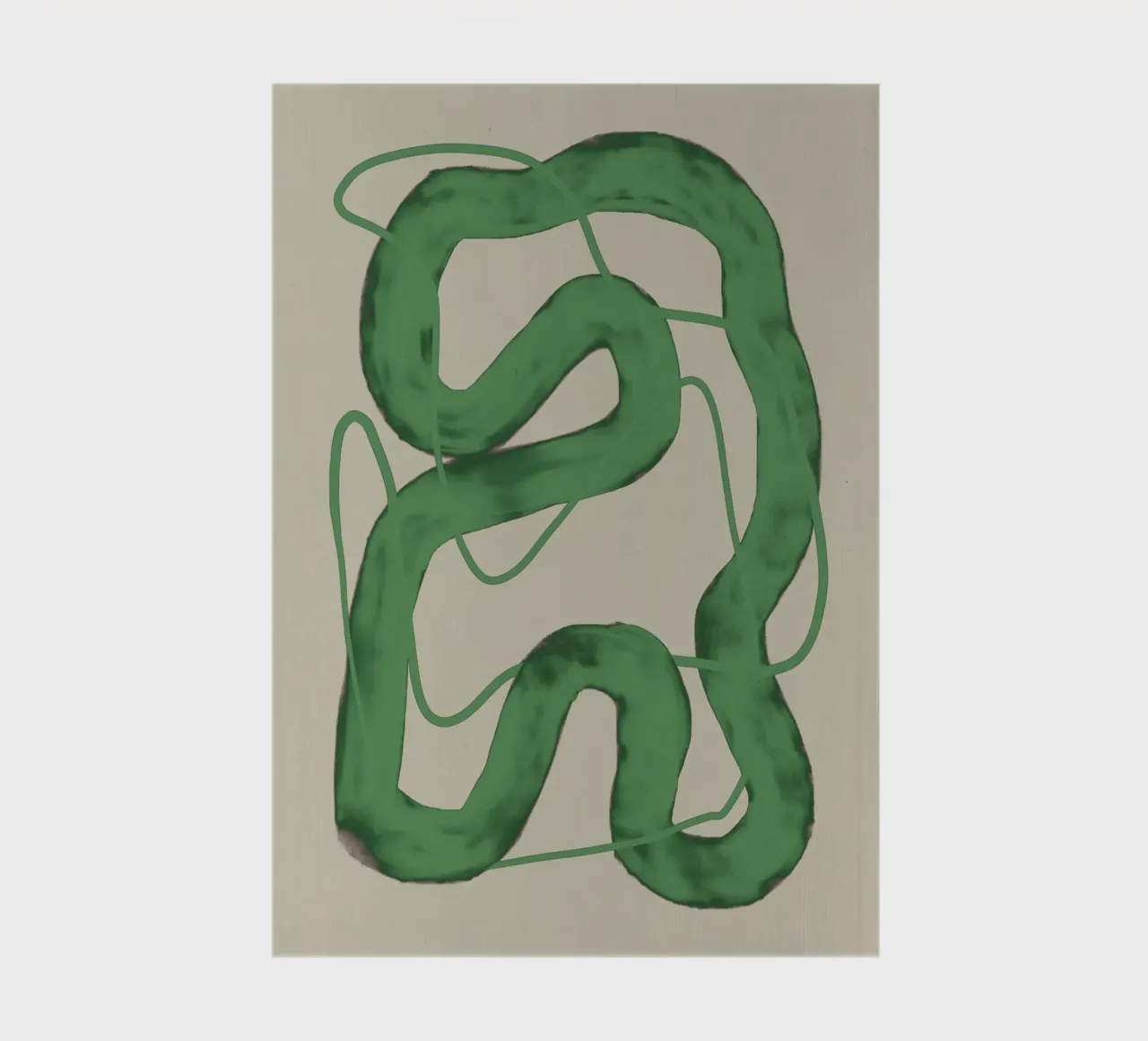 Bold green line abstract notebook by Little Dean