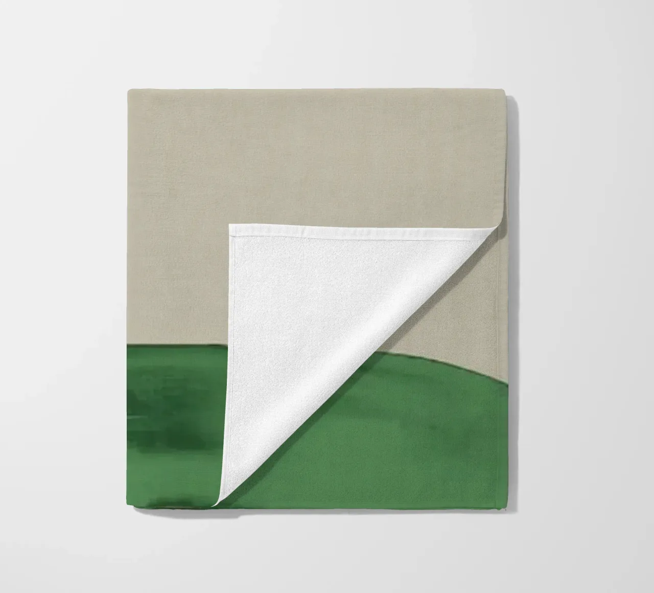 Linea verde astratta in grassetto telo mare da Little Dean