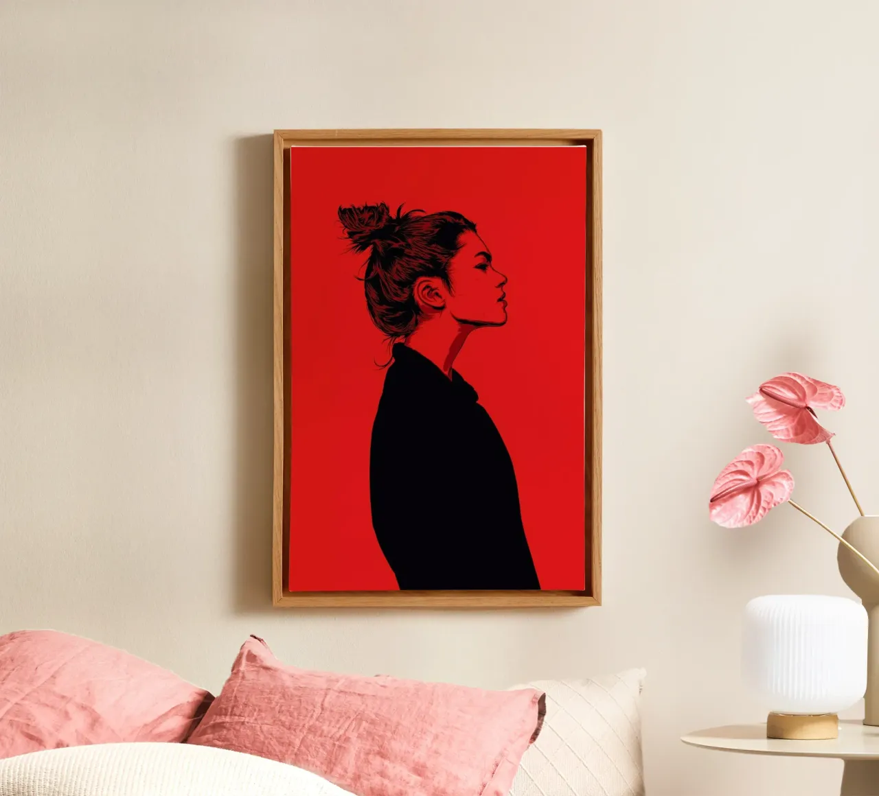 Calmly 02 tela con Cornice a cassetta da Cranio Dsgn