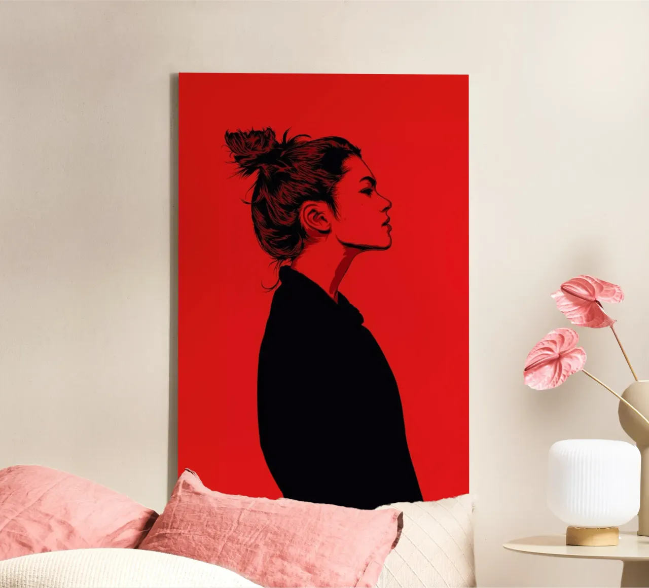 Calmly 02 tela con Cornice a cassetta da Cranio Dsgn