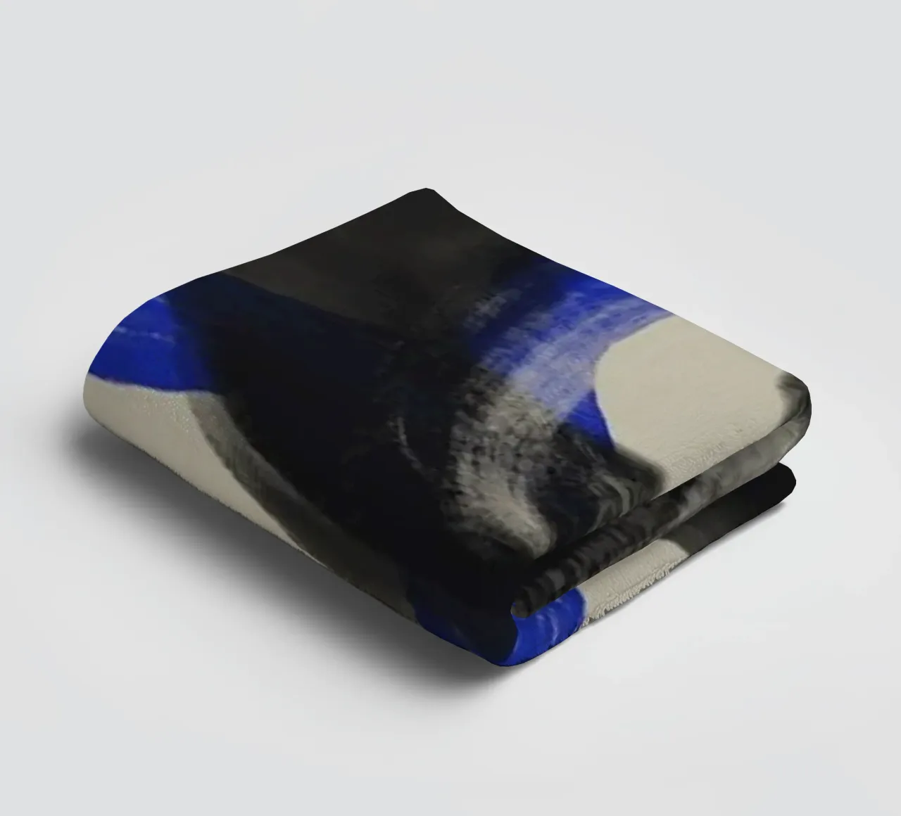 Traits abstraits noirs et bleus serviette de bain de Little Dean