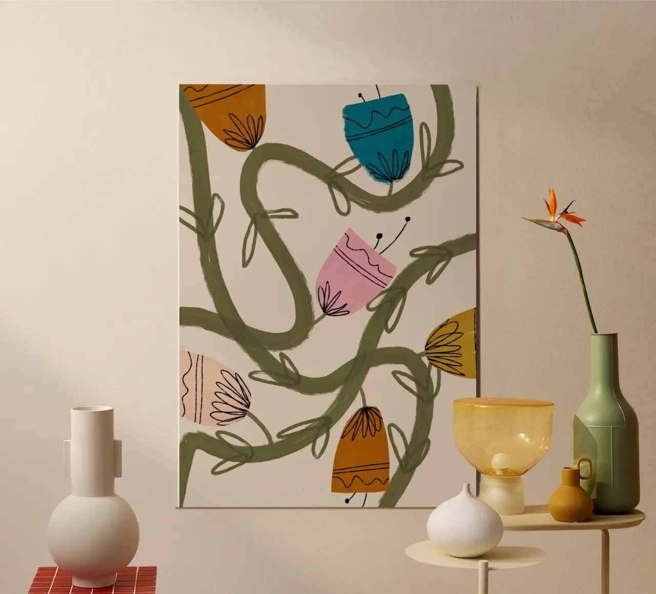 Fiori rampicanti stravaganti carta hahnemühle da susanacosta