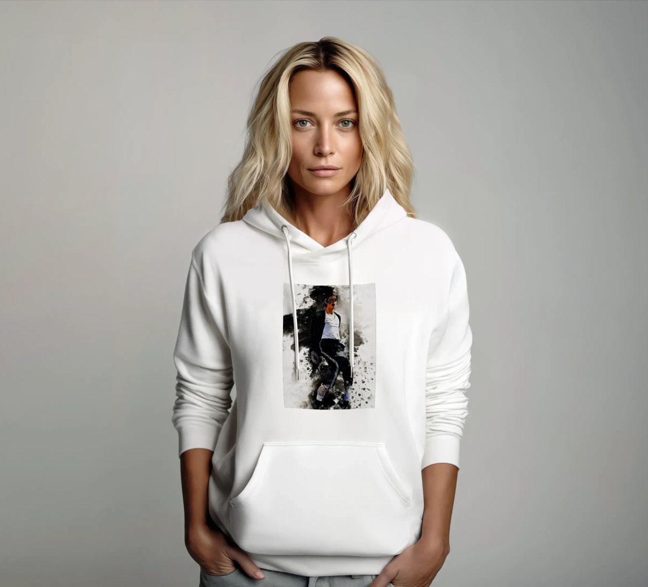 Mancha de retrato Michael Jackson sudadera con capucha de Gunawan Rb