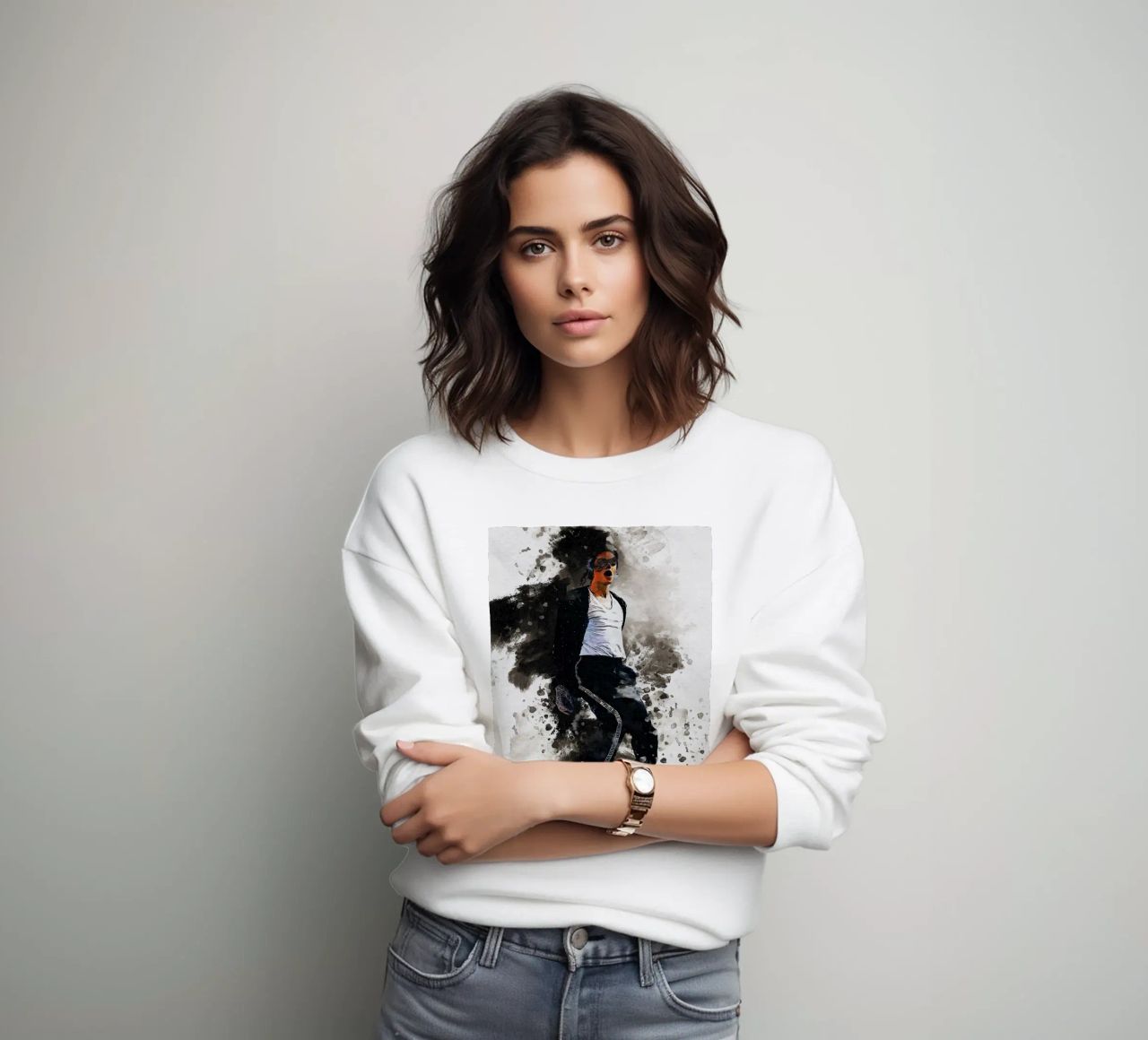 Mancha de retrato Michael Jackson sudadera de Gunawan Rb