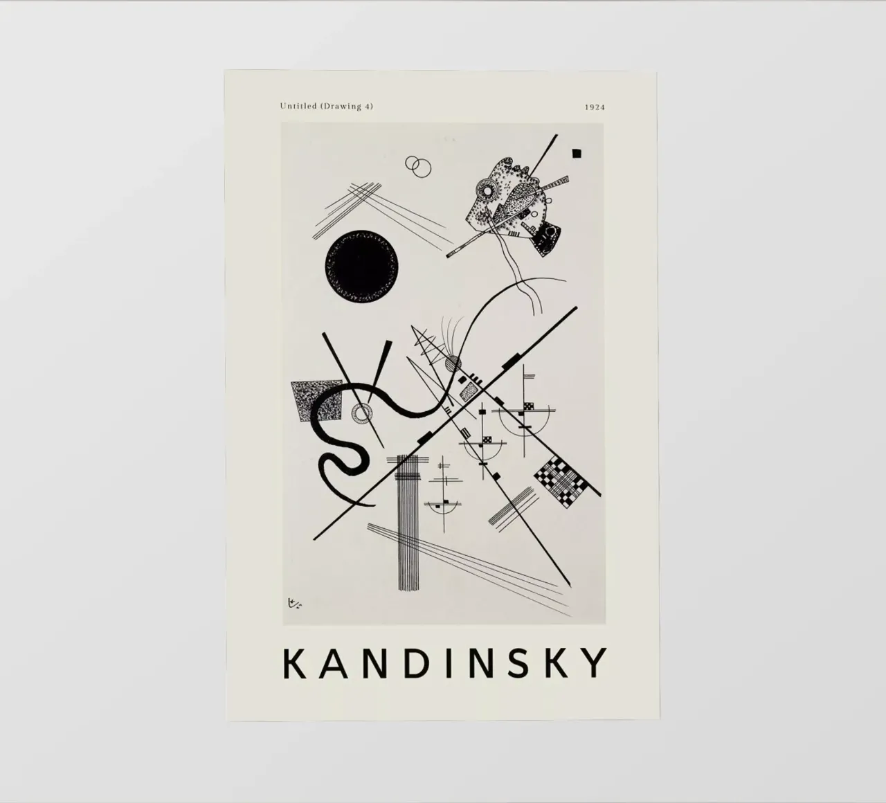Kandinsky - Untitled (Drawing 4) telo in pvc da ARTOTHEK