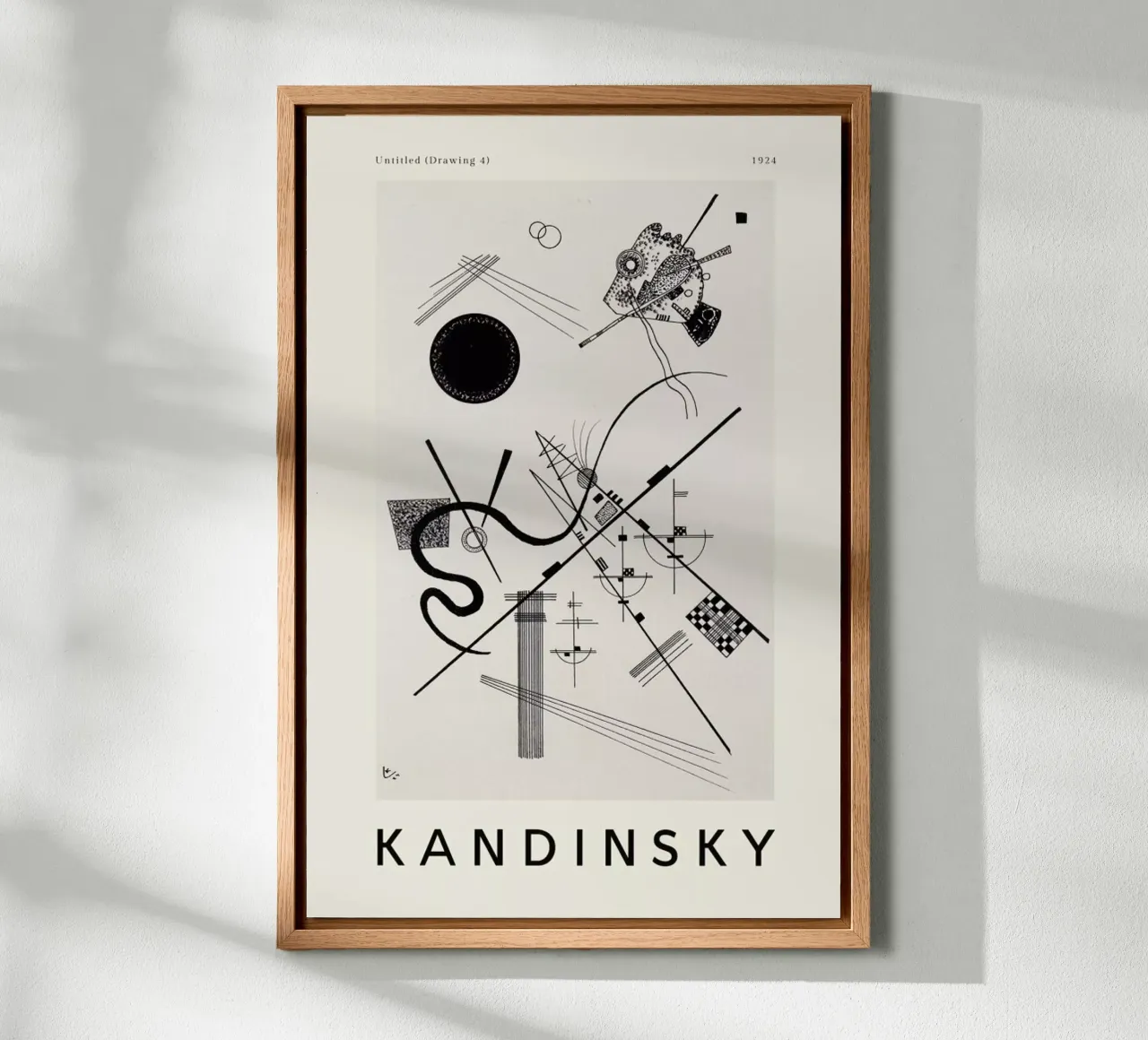 Kandinsky - Untitled (Drawing 4) tela con Cornice a cassetta da ARTOTHEK
