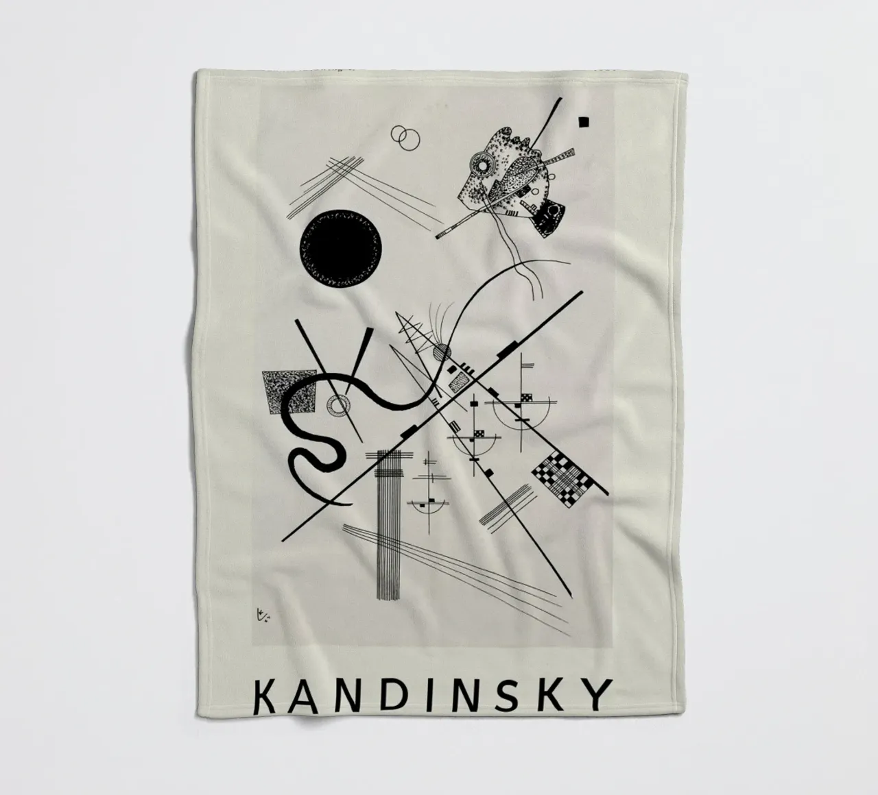 Kandinsky - Untitled (Drawing 4) coperta in pile da ARTOTHEK