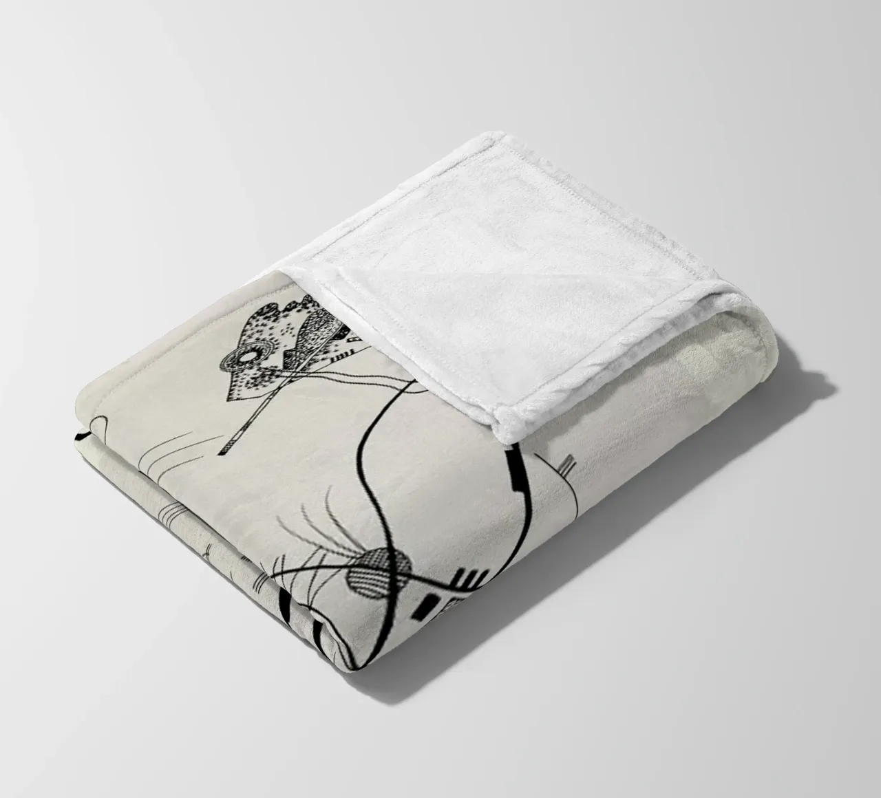 Kandinsky - Untitled (Drawing 4) coperta in pile da ARTOTHEK