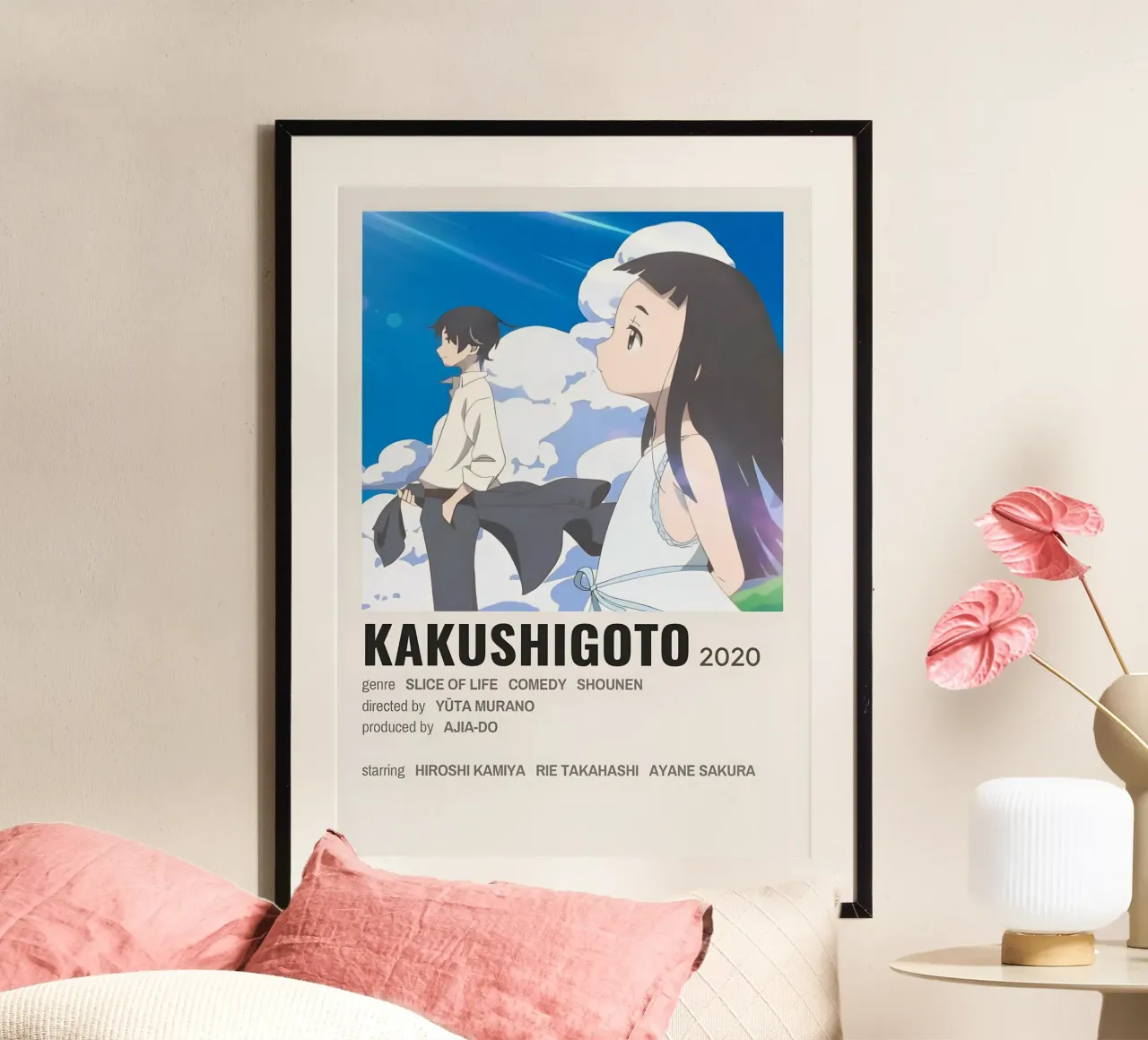 KAKUSHIGOTO 2020 poster con telaio in plastica da Totoya