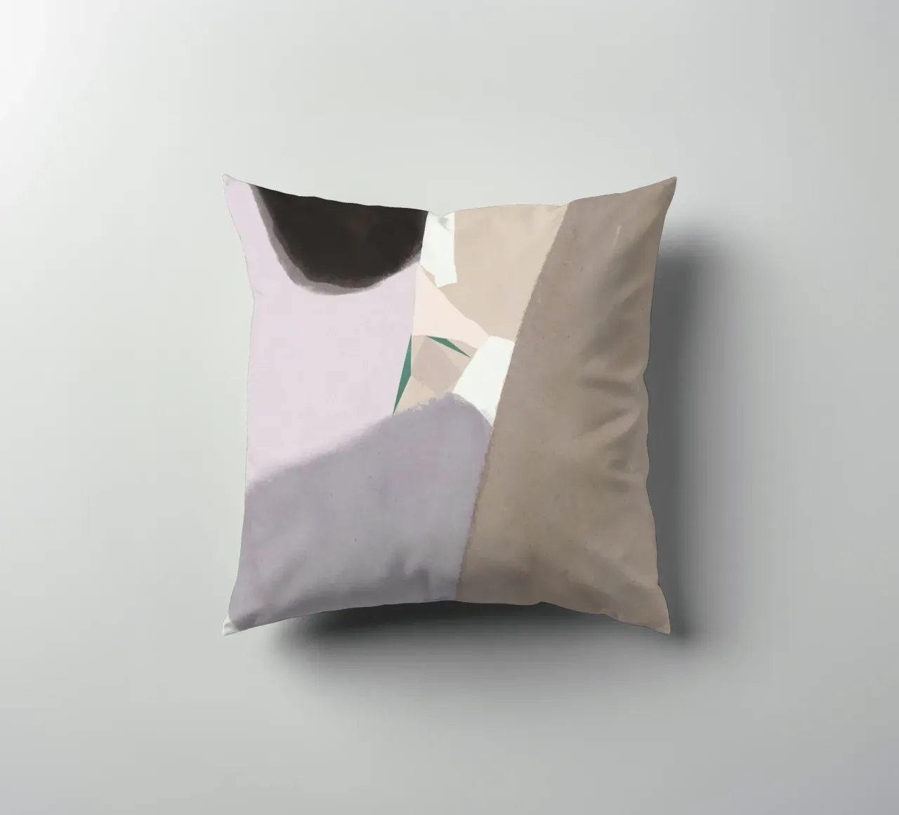Composizione astratta di forme mute cuscino da Little Dean