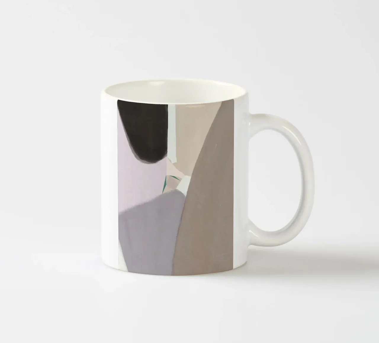 Gedempte vormen abstracte compositie keramische mok van Little Dean