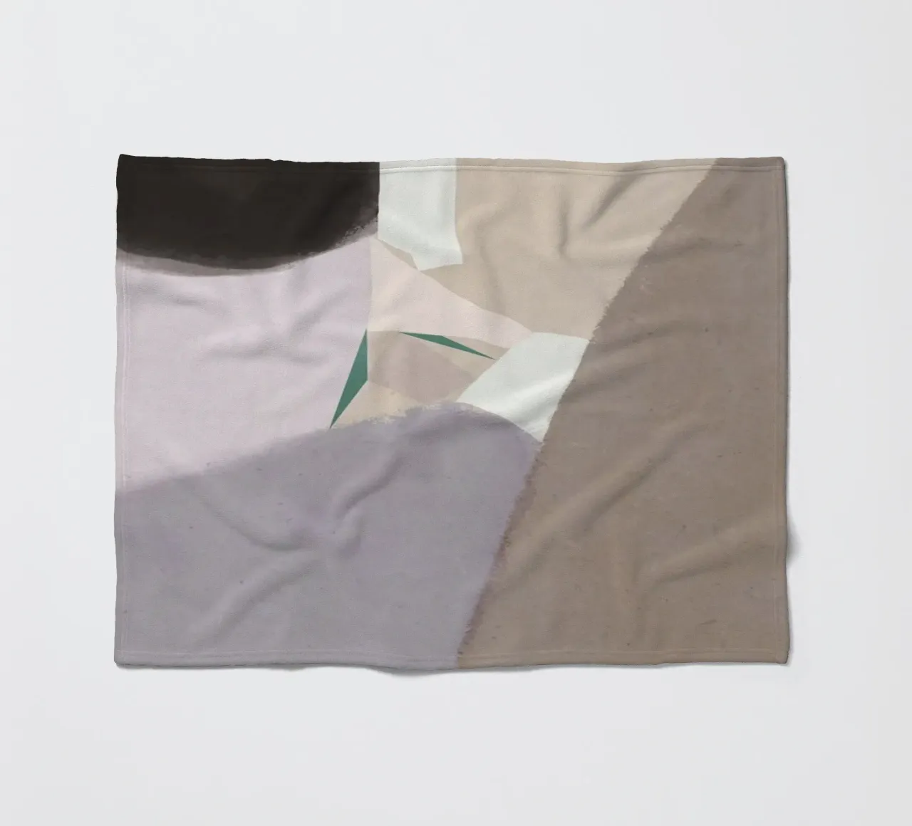 Gedempte vormen abstracte compositie fleecedeken van Little Dean