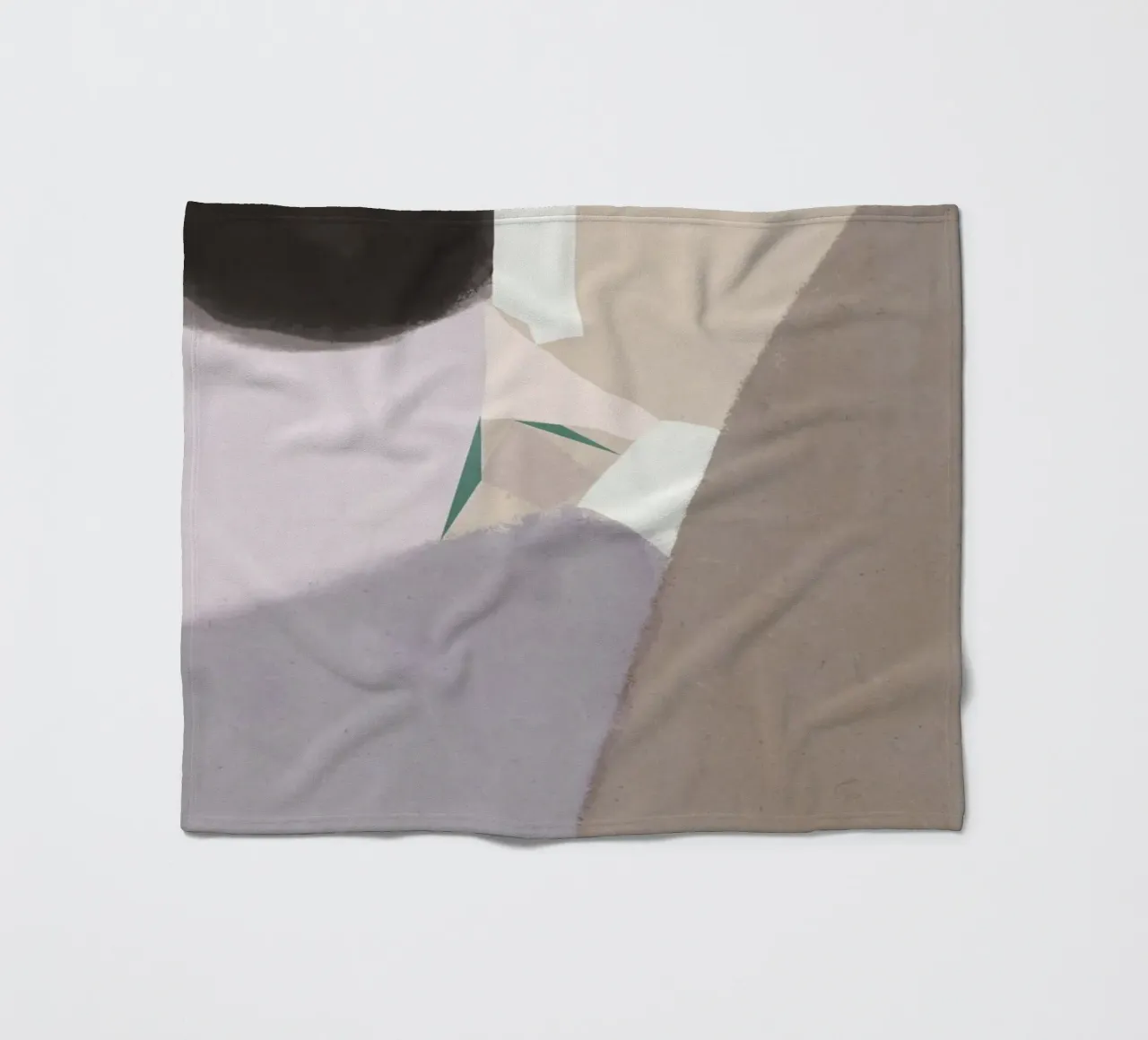 Gedempte vormen abstracte compositie fleecedeken van Little Dean