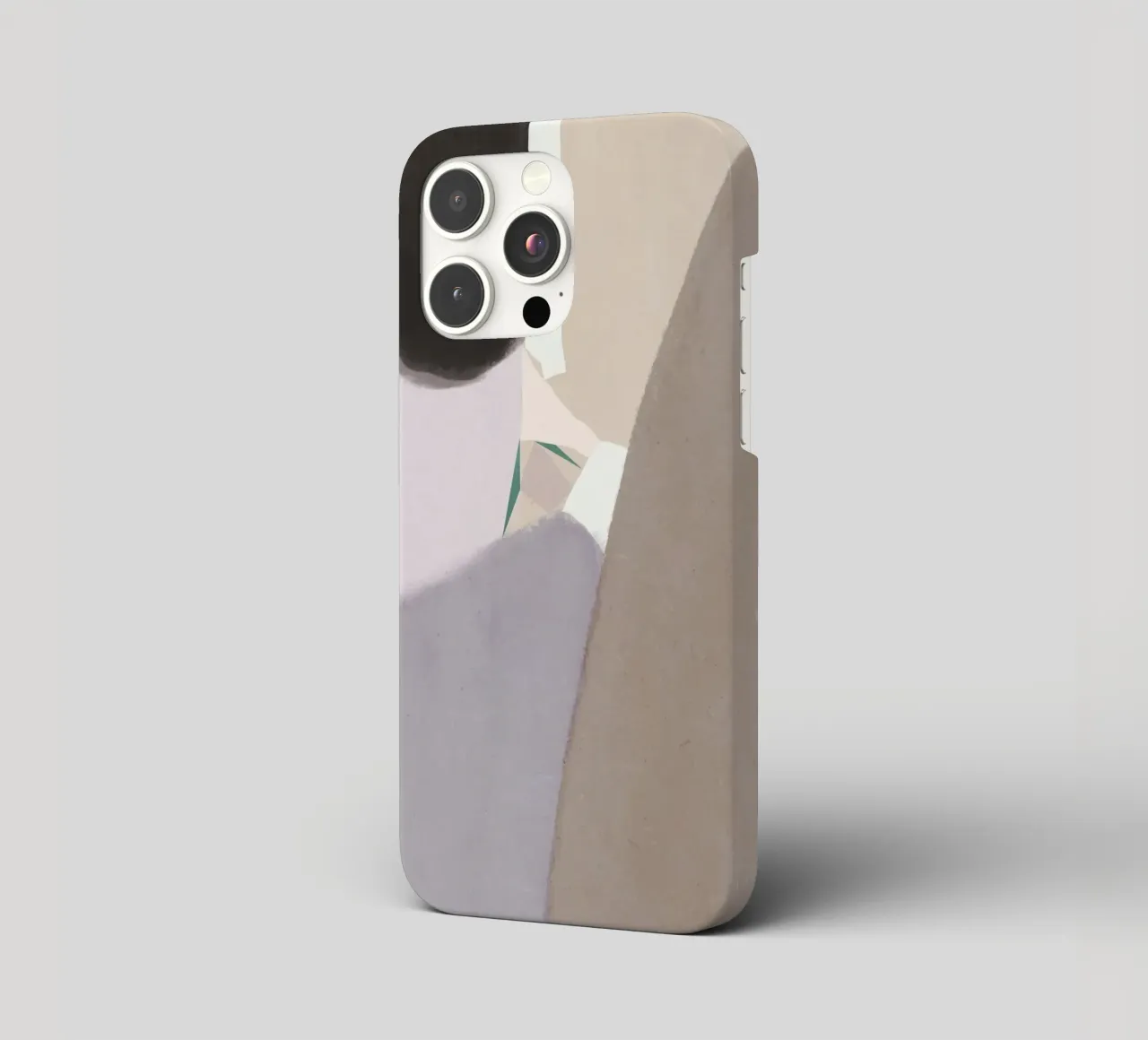 Gedempte vormen abstracte compositie iphone hoesje van Little Dean