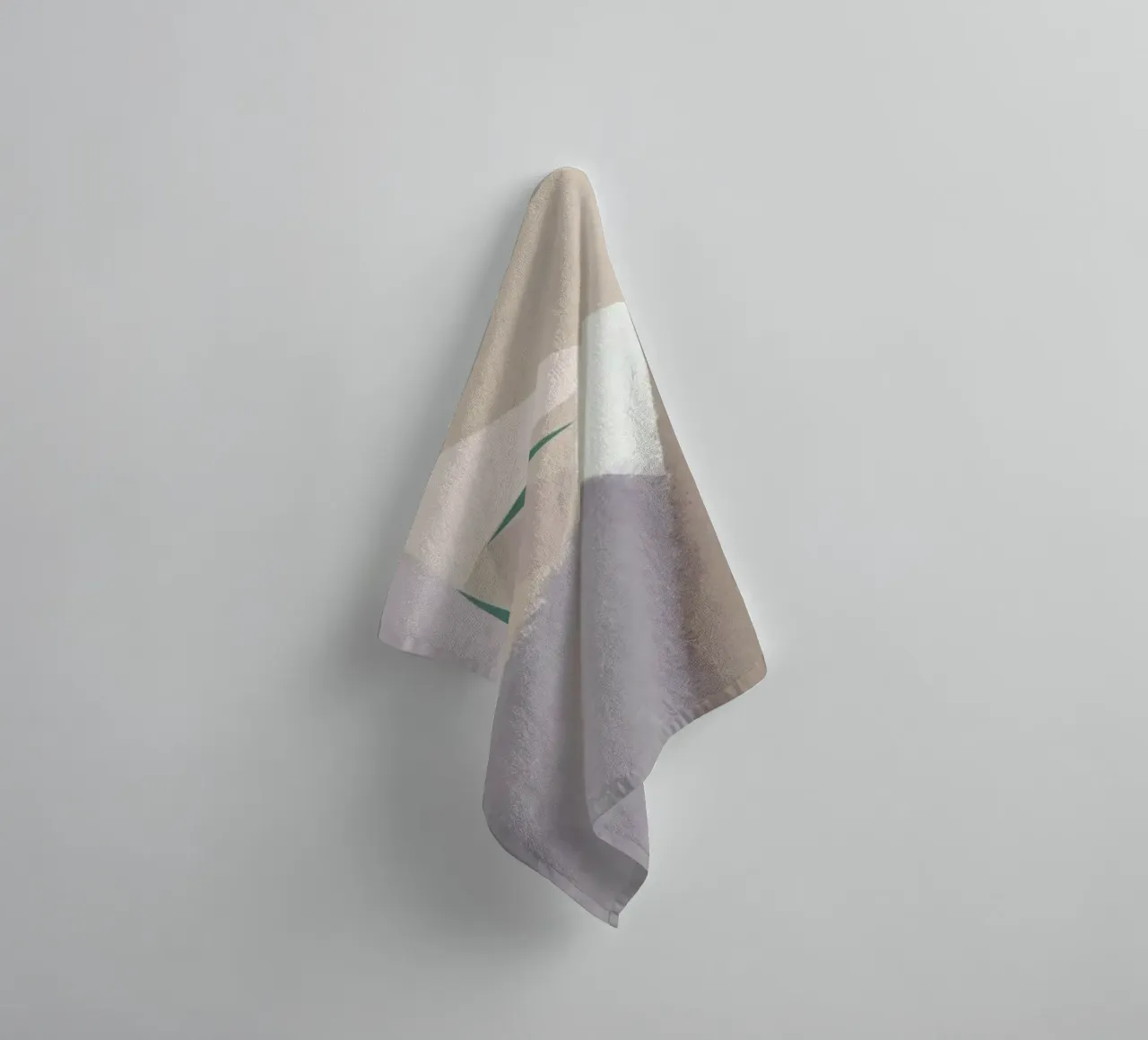 Gedempte vormen abstracte compositie badhanddoek van Little Dean